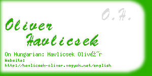 oliver havlicsek business card